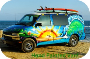 Custom Painted Van by Drew Brophy