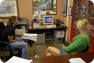 Aaron Bickford Photo of Drew and Maria Brophy in office