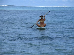 Paddling in Samoa