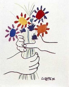 Picasso Mains Aux Fleurs