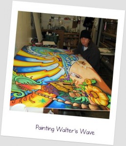 Painting Walters Wave 2009 Drew Brophy in Studio